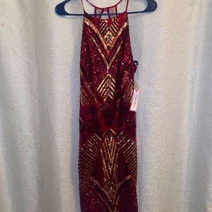Beautiful mid calf formal sequin gown NWT for prom